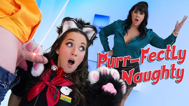 Állj meg! dühös mostohaanya megdugja a neko macát és a szarva kiemelkedő mostohafia