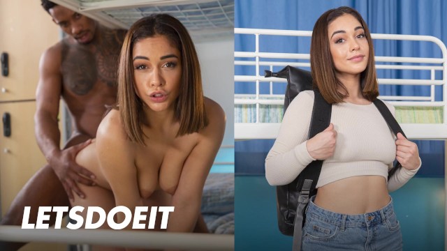 Ginebra Bellucci punciát kezeli egy bazinagy barna cerka a hostel szobájában