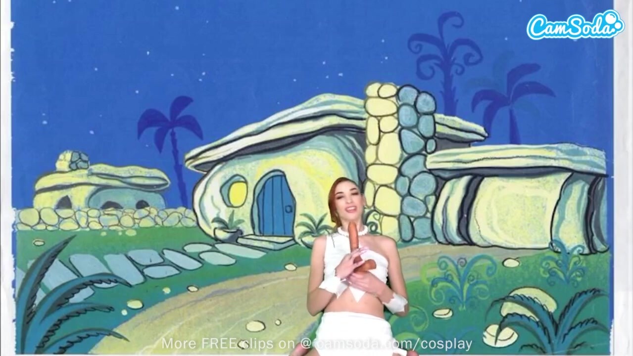 Cuki tinédzser wilma flintstone cosplayben masturbál és cidázza a nagy fazsat