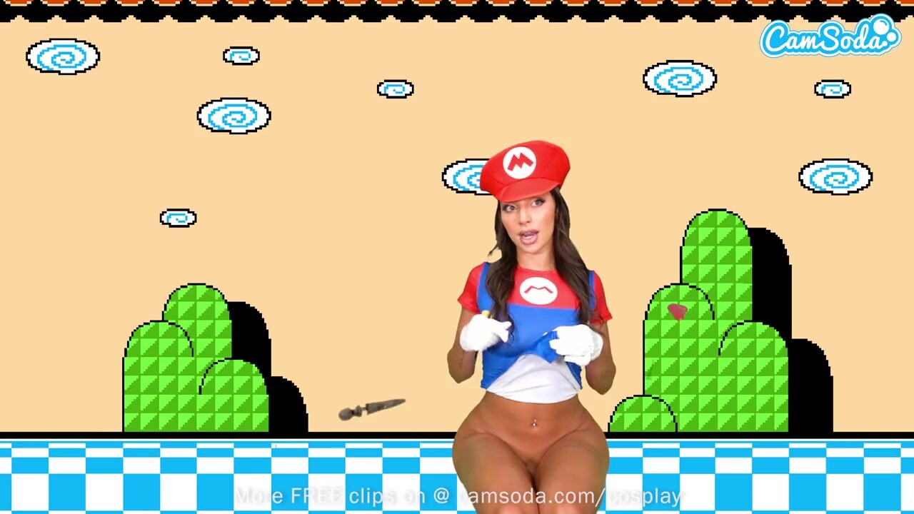 Sisi Rose kolosszális valagú cosplayje super mario makerben nuni squirt órással